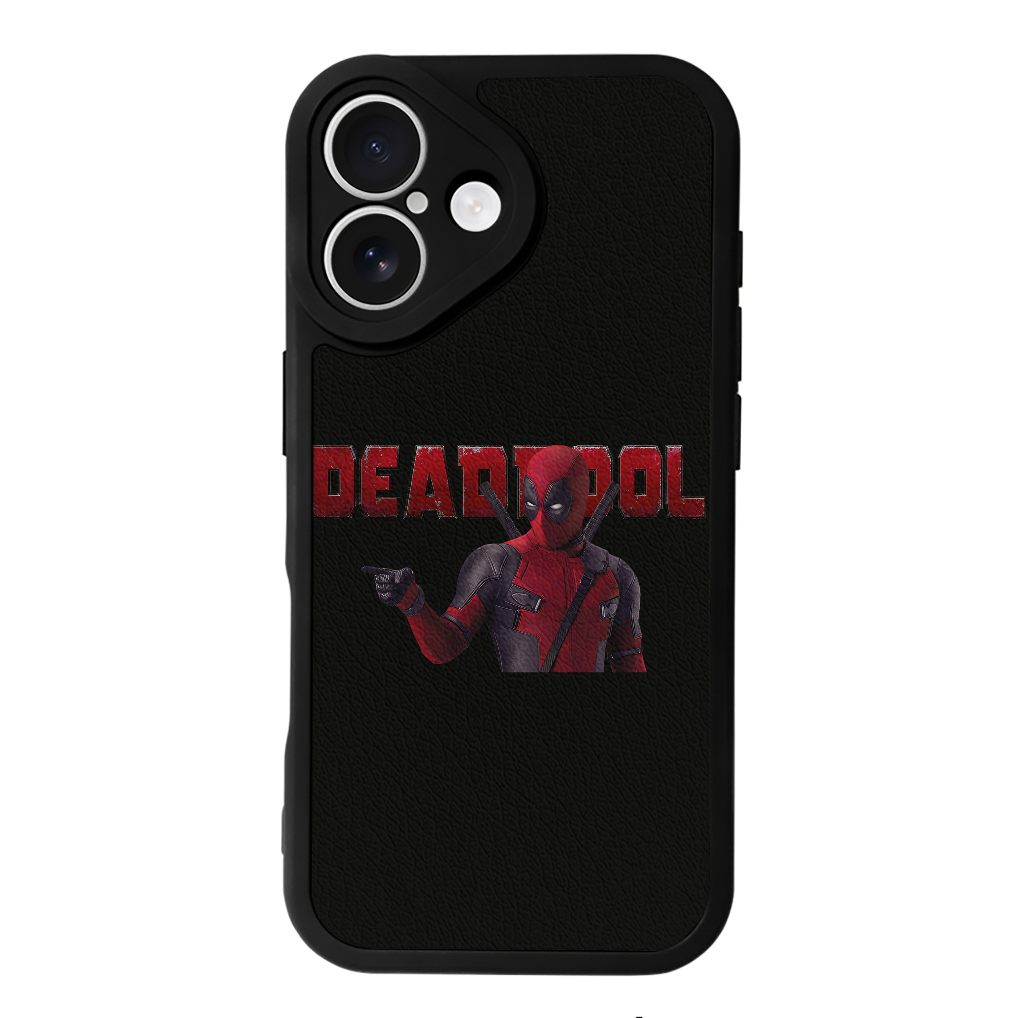 （画像用） Deadpool デッドプール 【iPhone 16シリーズ対応】シリコンスマホケース（レザー調） 材質：シリコン